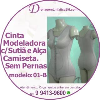 Cinta Modeladora Pós Operatório com Sutiã e Alça Camiseta sem Pernas - Belo Horizonte - MG